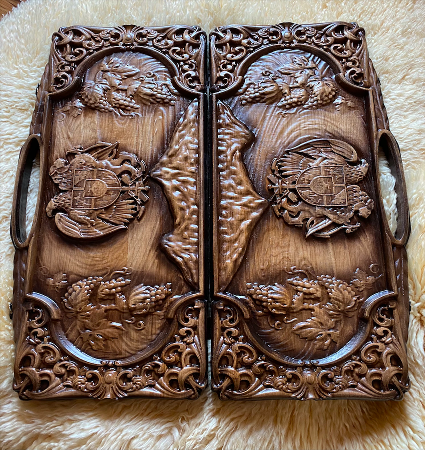 Exclusive Backgammon "Armenia" – Handcrafted Wooden Masterpiece Celebrating Armenian Heritage (58x28cm / 22.8x11 inches)