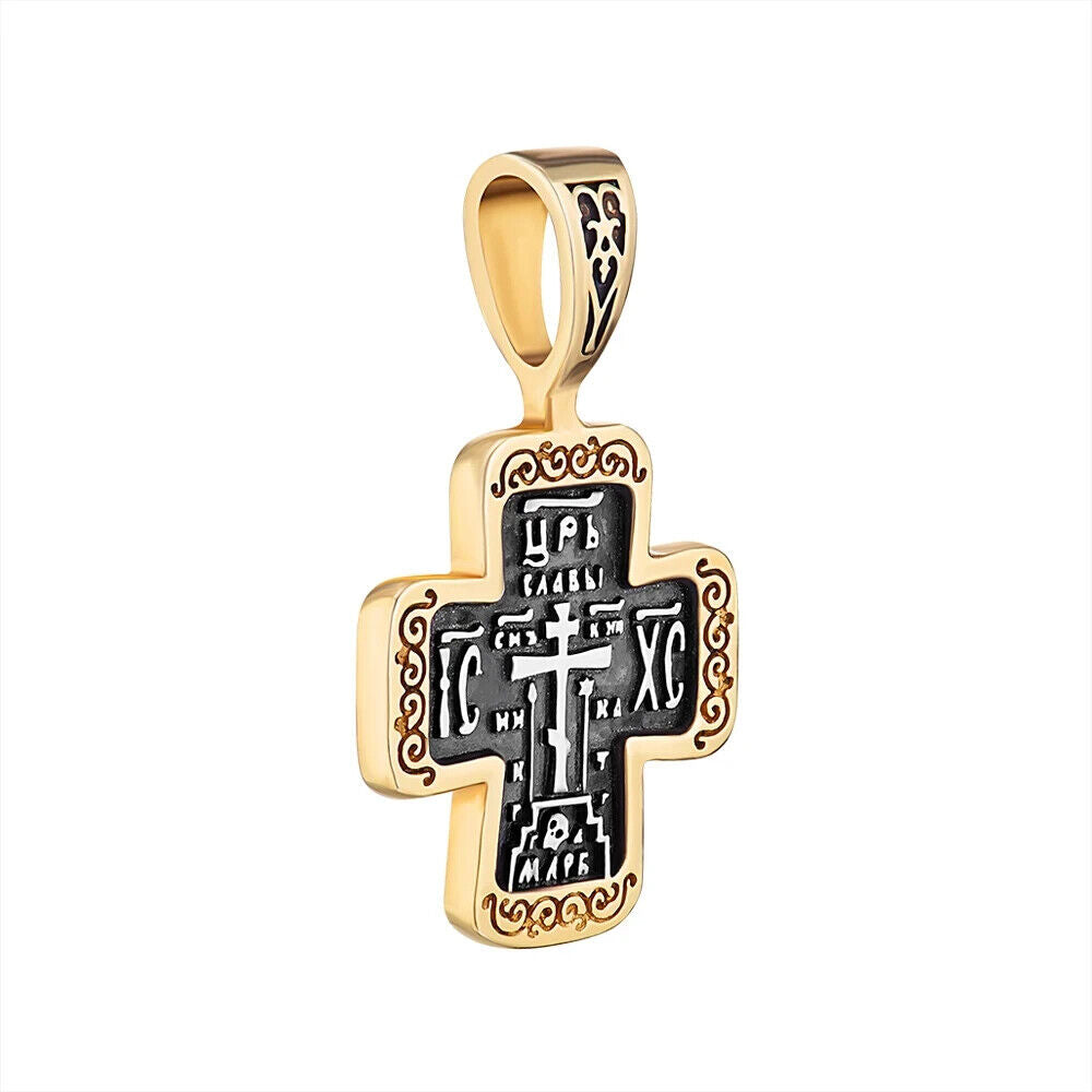 New Pendant Cross Jesus Christ Crucifix Orthodox Jewelry Sterling 925 Silver