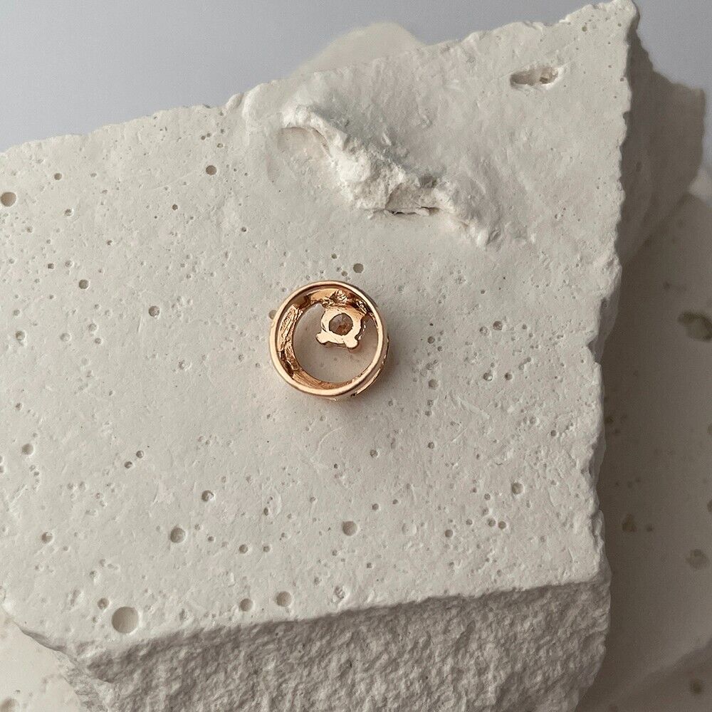 Pendant Fashion Circle Small Gift Gentle Necklace Jewelry Charm 14k gold (585)