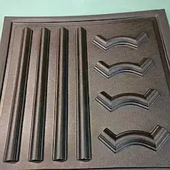 2pcs Panels Wall ABS Stone Art Plastic Mold Decor 3D Plaster Tile Form Design