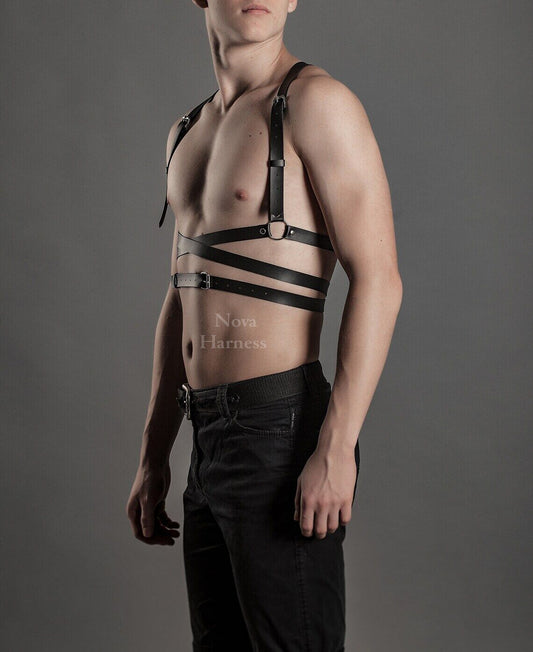 Leather Harness Men Rave Plus Size Top Festival