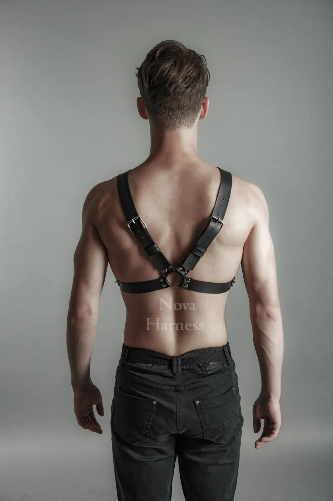 Leather Harness Men Black Rave Plus Size Man Custom