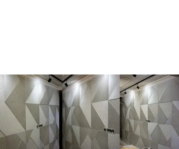 2pcs Panels Wall ABS Stone Art Plastic Mold Decor 3D Plaster Tile Form Design