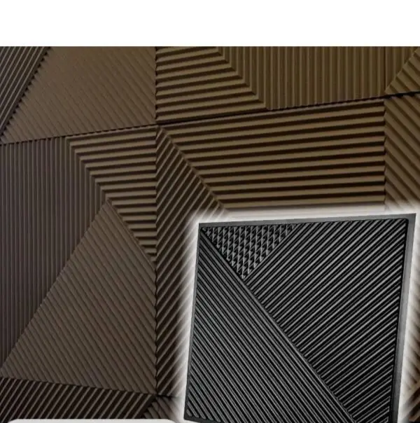 2pcs Panels Wall ABS Stone Art Plastic Mold Decor 3D Plaster Tile Form Design