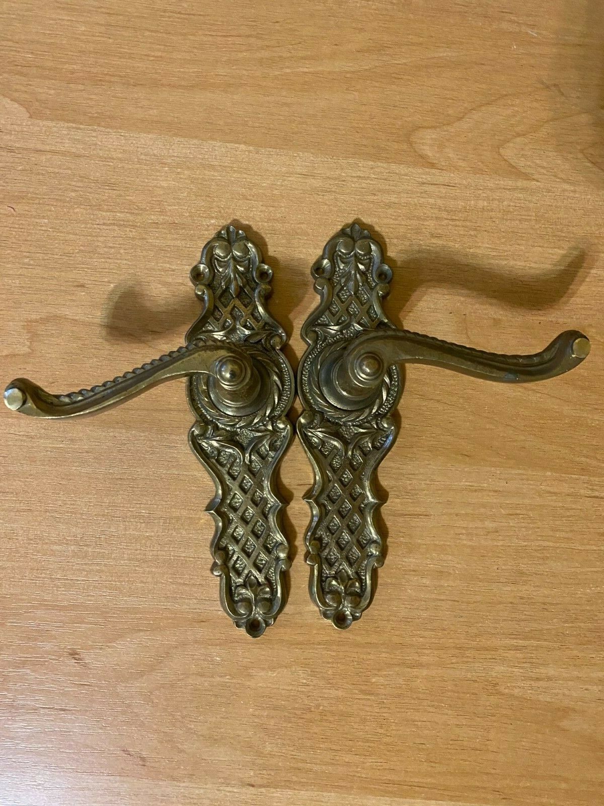 Vintage Door Handle Antique Doorknob Antique Bronze Art Deco Brass Exclusive