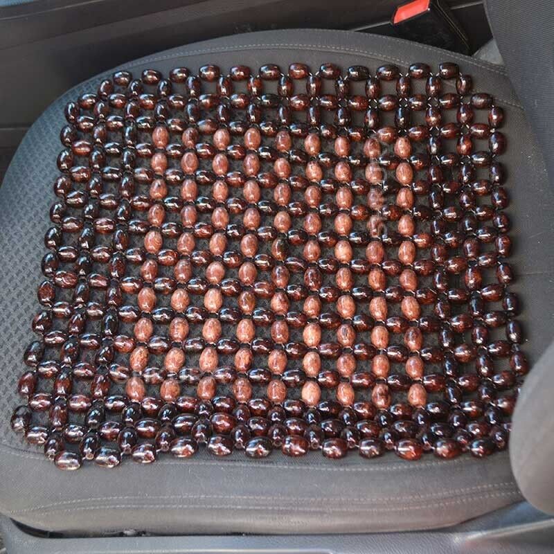 NEW Cushion Cover Therapy Wooden Beaded Massage Vehicle Car Seat Chair Rolling