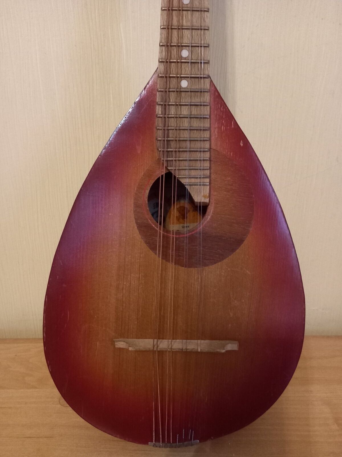 Mandolin Lviv Folk Instrument USSR Soviet Mandolina 8 String Vintage
