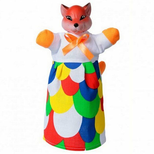 Show Puppet Hand Puppet Fox New Toy Theatre Story Children Russian fairy tale