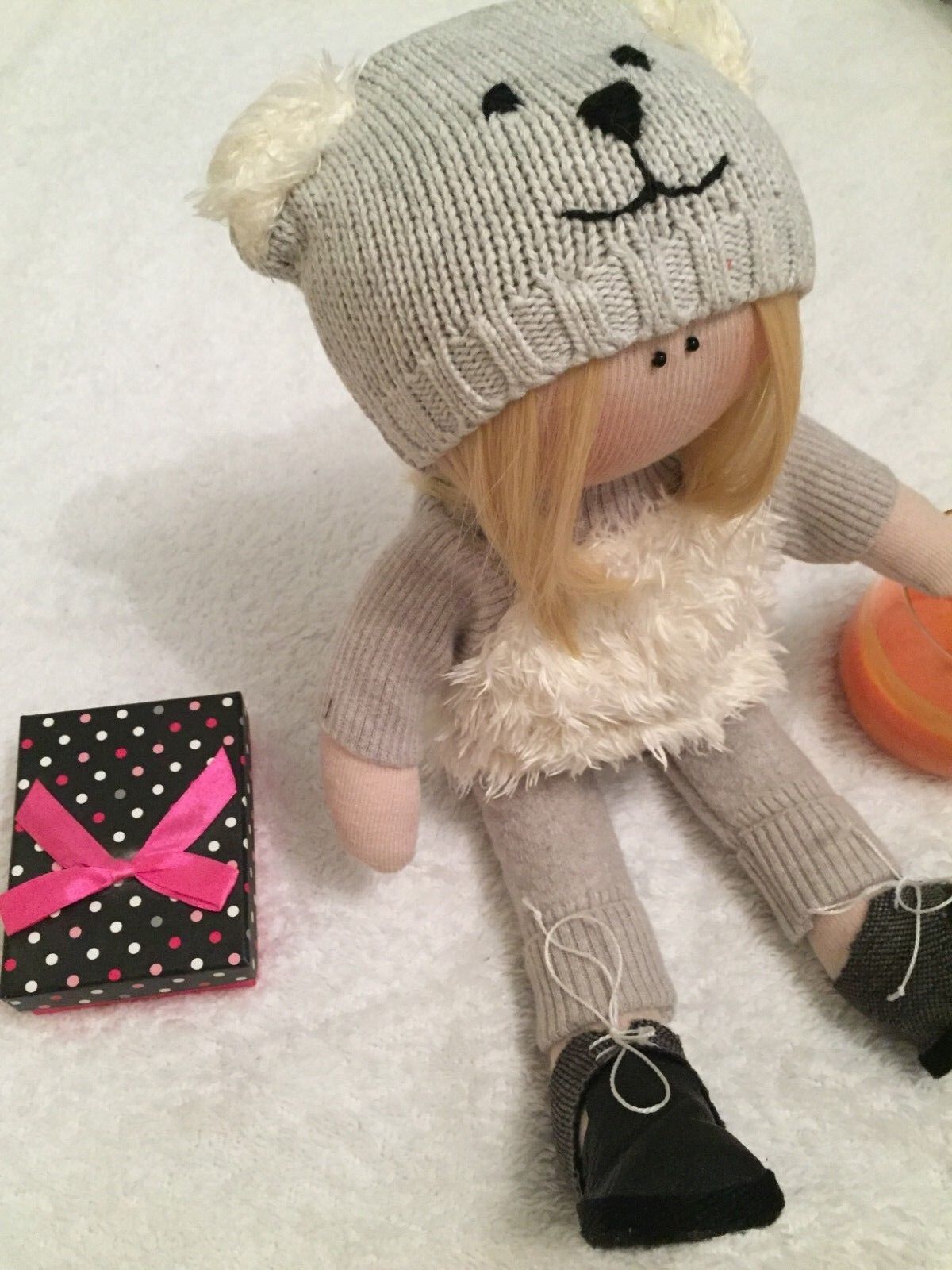 Art Doll, Handmade Gift Doll, Soft Fabric Doll, Decor Baby Tilda Doll 12 INCH