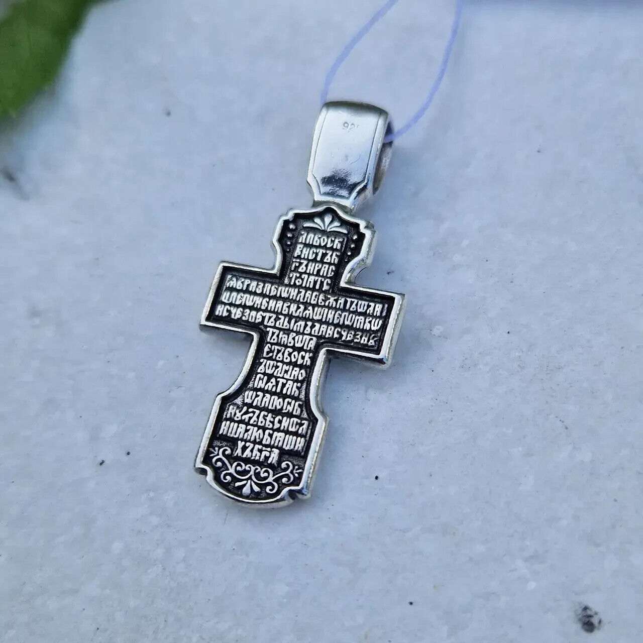 New Pendant Cross Jesus Christ Crucifix Orthodox Necklac Sterling 925 Silver Men