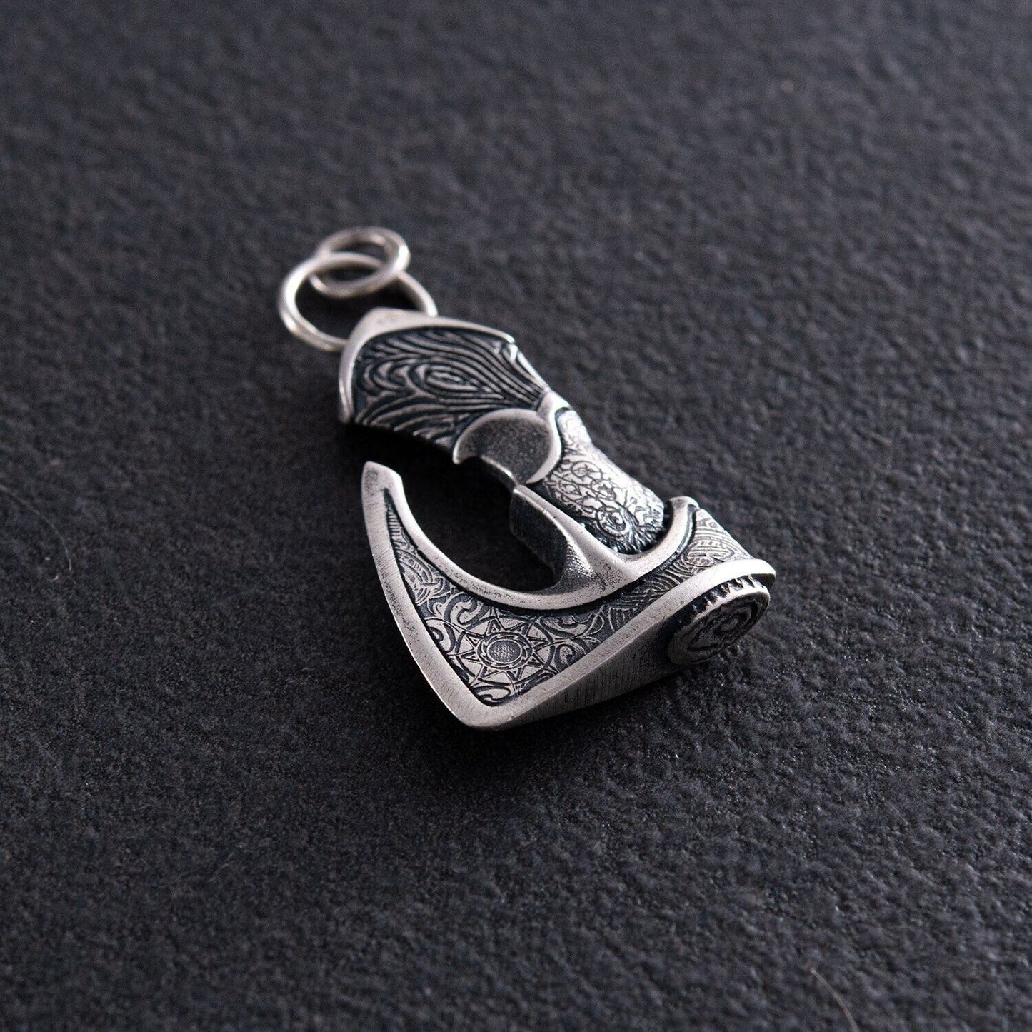 10.8 gr Men's Celtic Ax Axe Viking Norse Art Necklace Pendant Silver 925