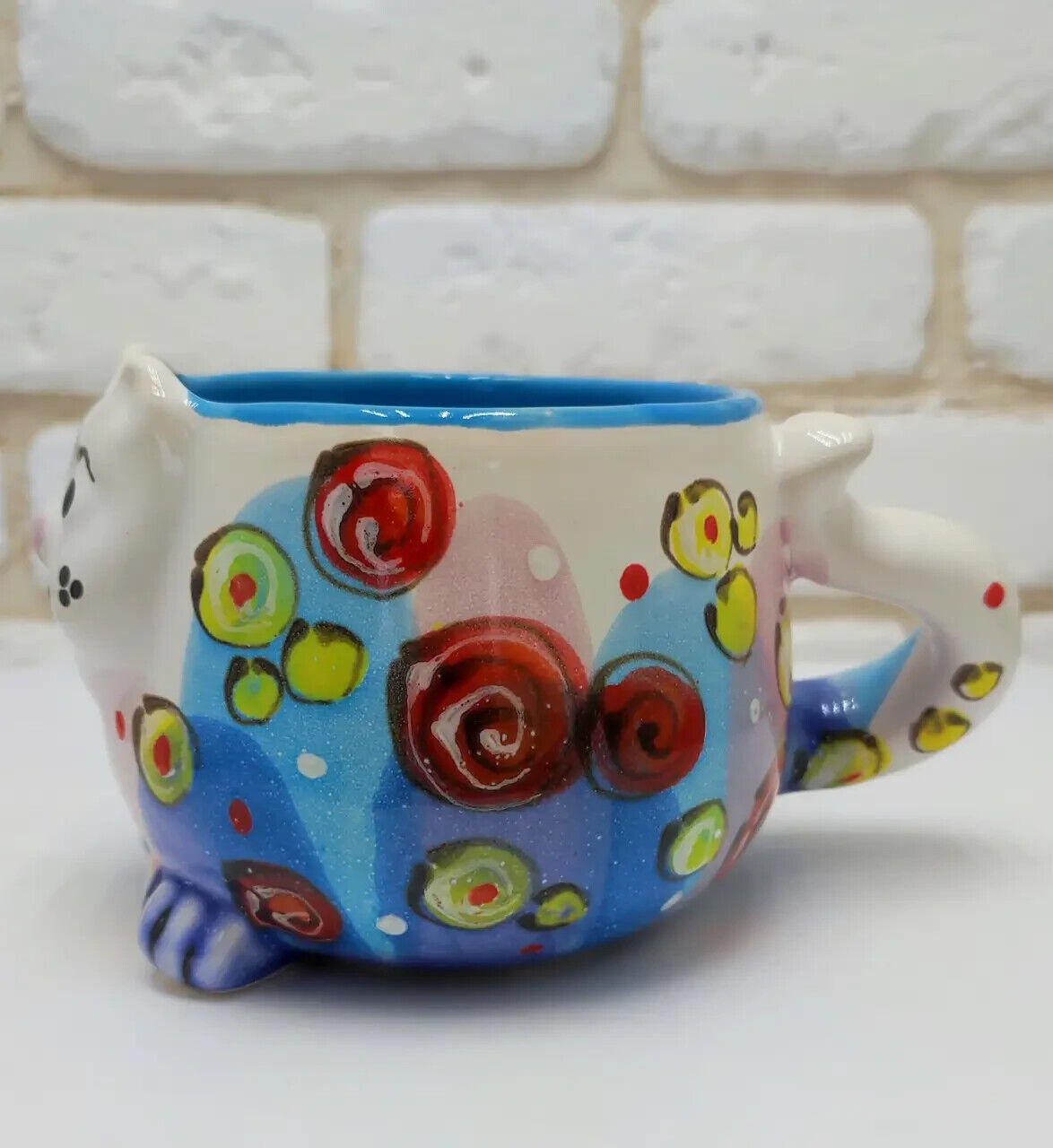 New Cup Ceramic Ukraine Hand Painted Ornament Flowers Ukrainian Decor Gift