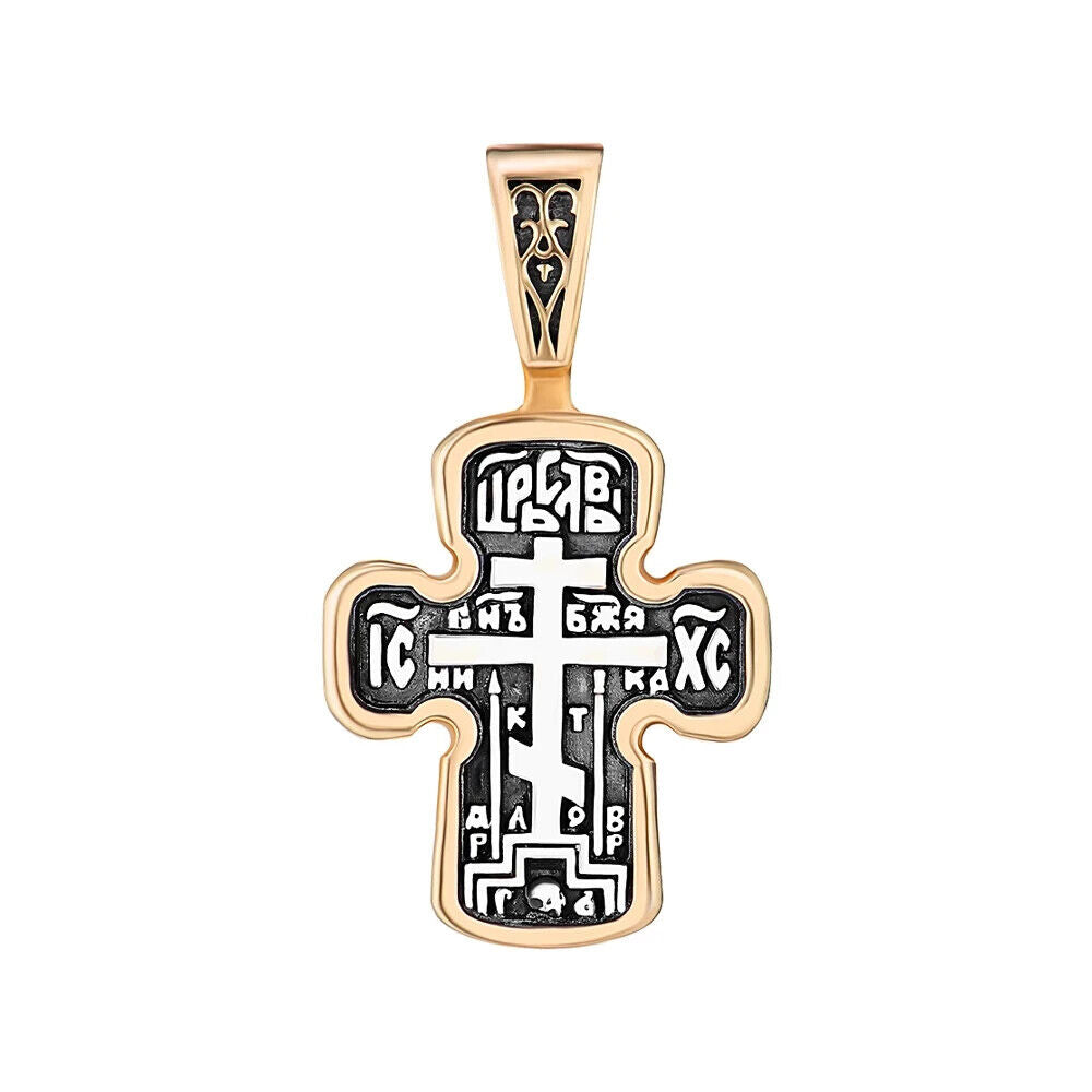 New Pendant Cross Jesus Christ Crucifix Orthodox Jewelry Sterling 925 Silver