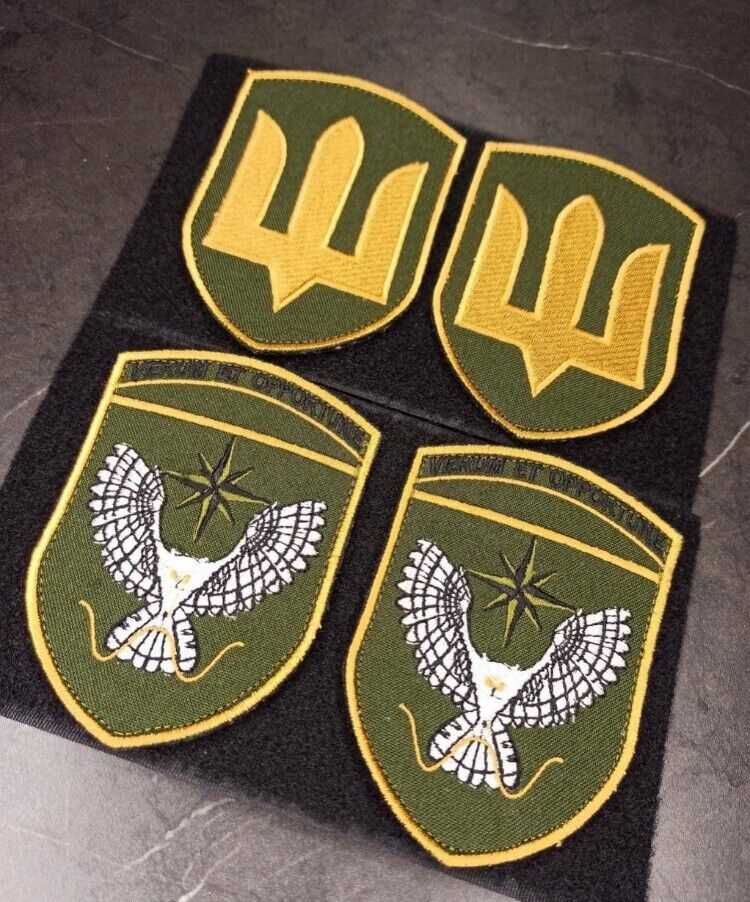 Lot of 2 - Ukraine Patch - Chevron Trident of Ukraine + Flag Ukraine