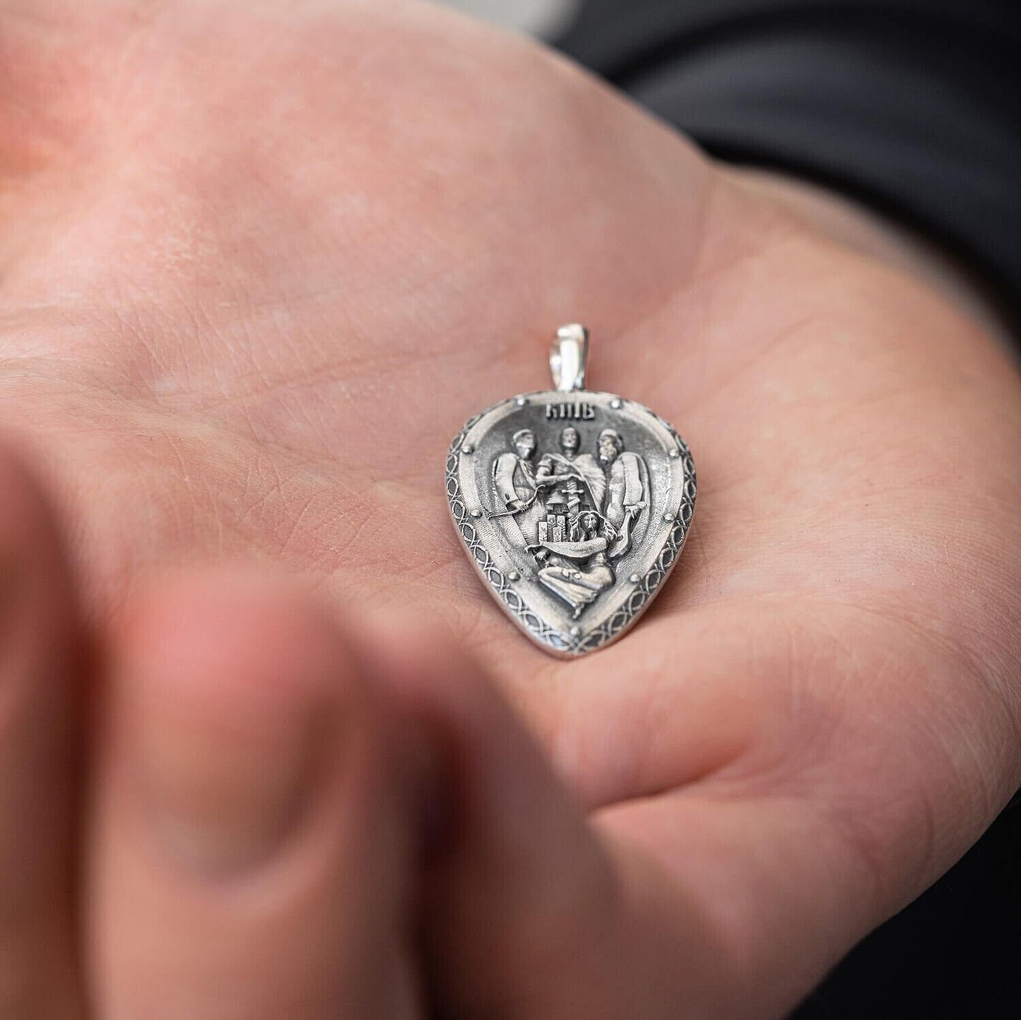 Kyiv. Brothers Kiy Chek Horiv and their sister Lybid Silver 925 Pendant Necklace