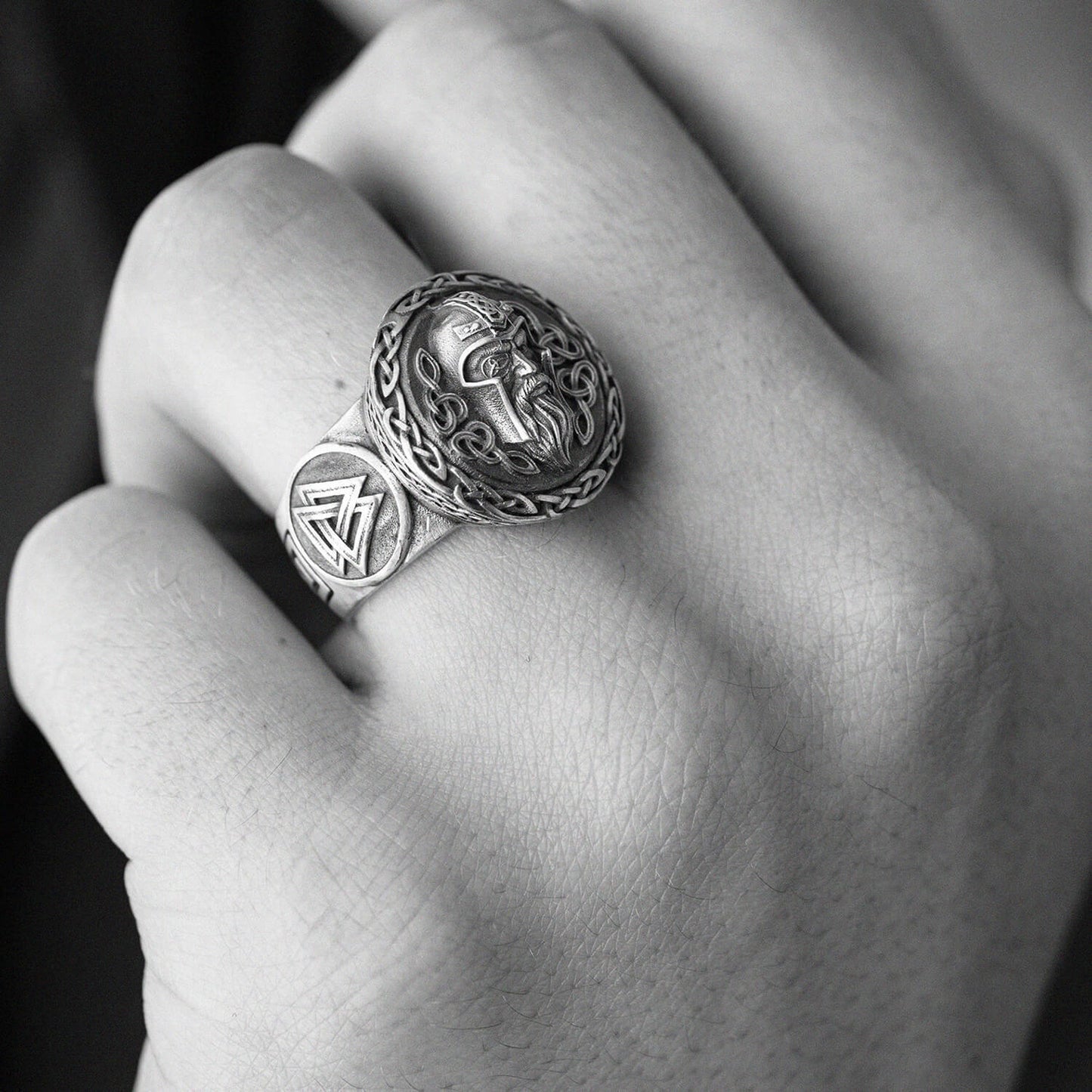 Silver 925 Ring - Viking - Jewelry Charm Sizes Sterling Gift For Him Mens New