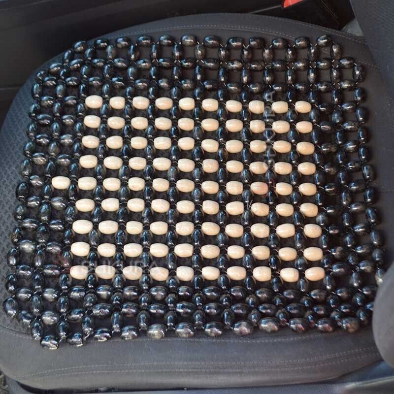 NEW Cushion Cover Therapy Wooden Beaded Massage Vehicle Car Seat Chair Rolling