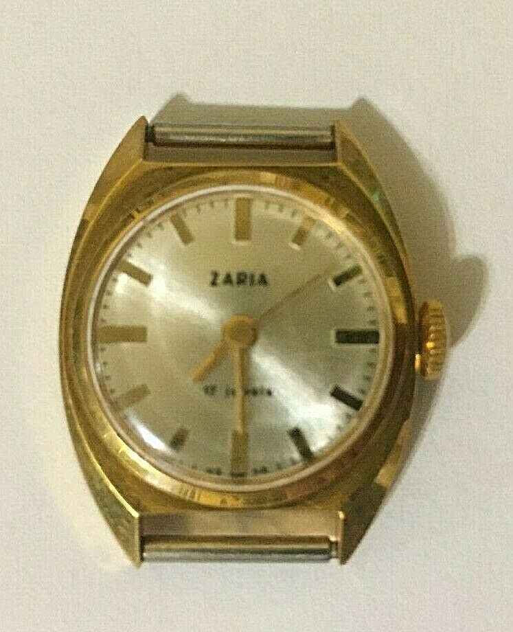 WATCH ZARYA AU10 17 JEWELS USSR SOVIET WOMEN SERVICED