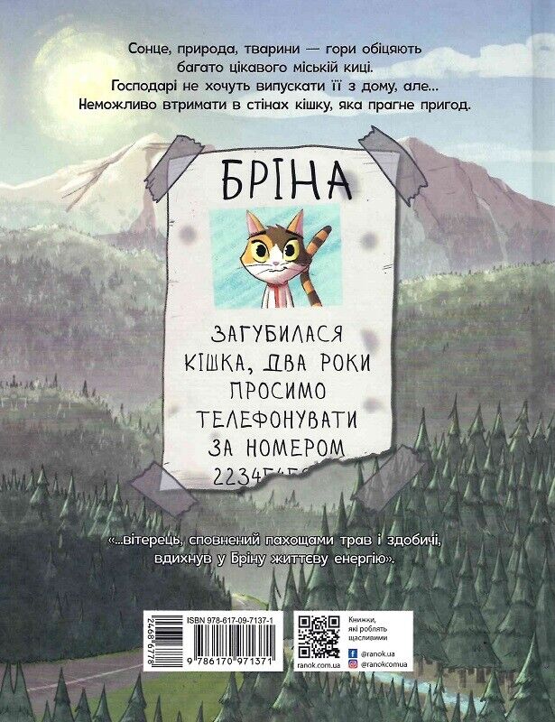 Book in Ukrainian - KIDS book - Книга Бріна і Банда котячого сонця - Джорджо Салаті