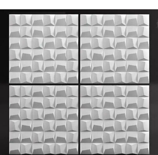 2pcs Panels Wall ABS Stone Art Plastic Mold Decor 3D Plaster Tile Form Design