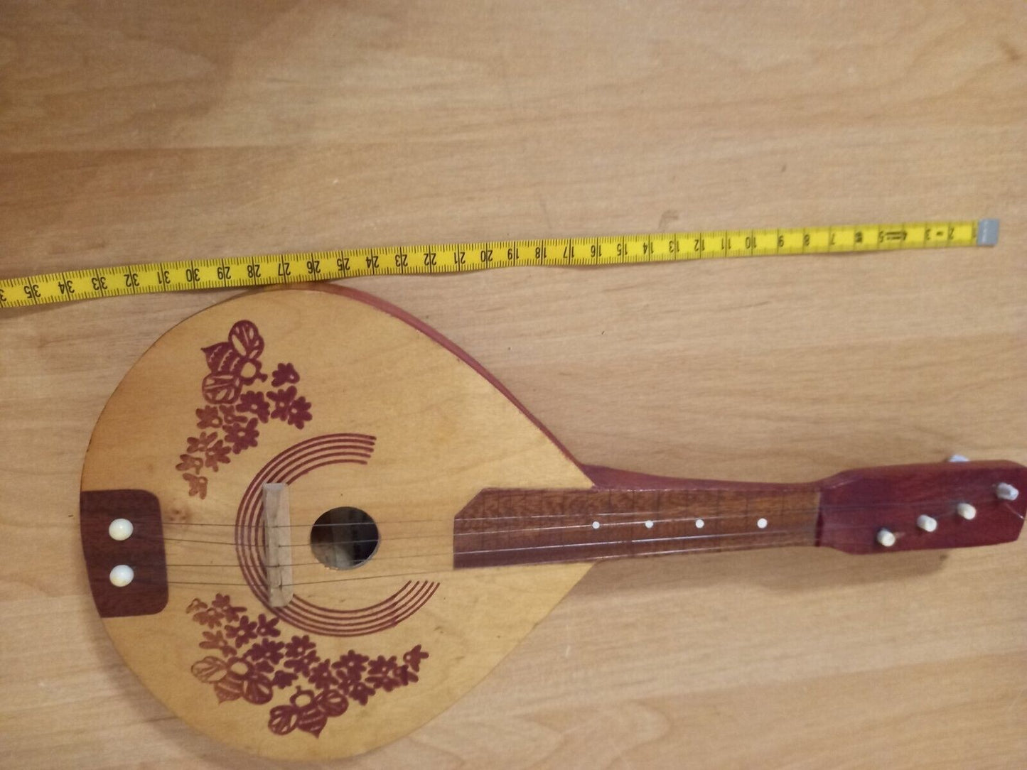 Kids Toy Mandolin USSR Soviet Folk Instrument Mandolina Vintage