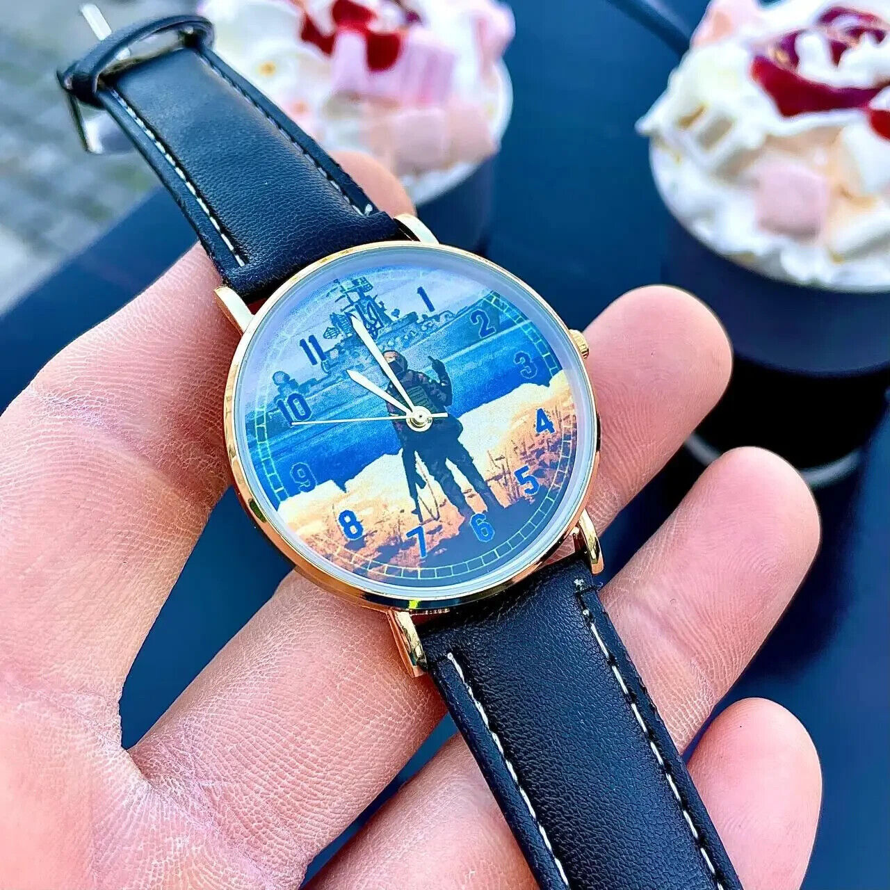 NEW UKRAINE - Wristwatch - Russian warship go F... Gift Ukrainian watch