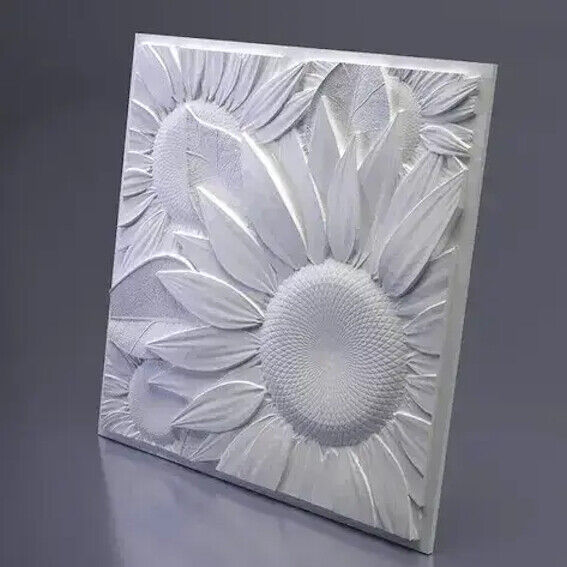 2pcs Panels Wall ABS Stone Art Plastic Mold Decor 3D Plaster Tile Form Design