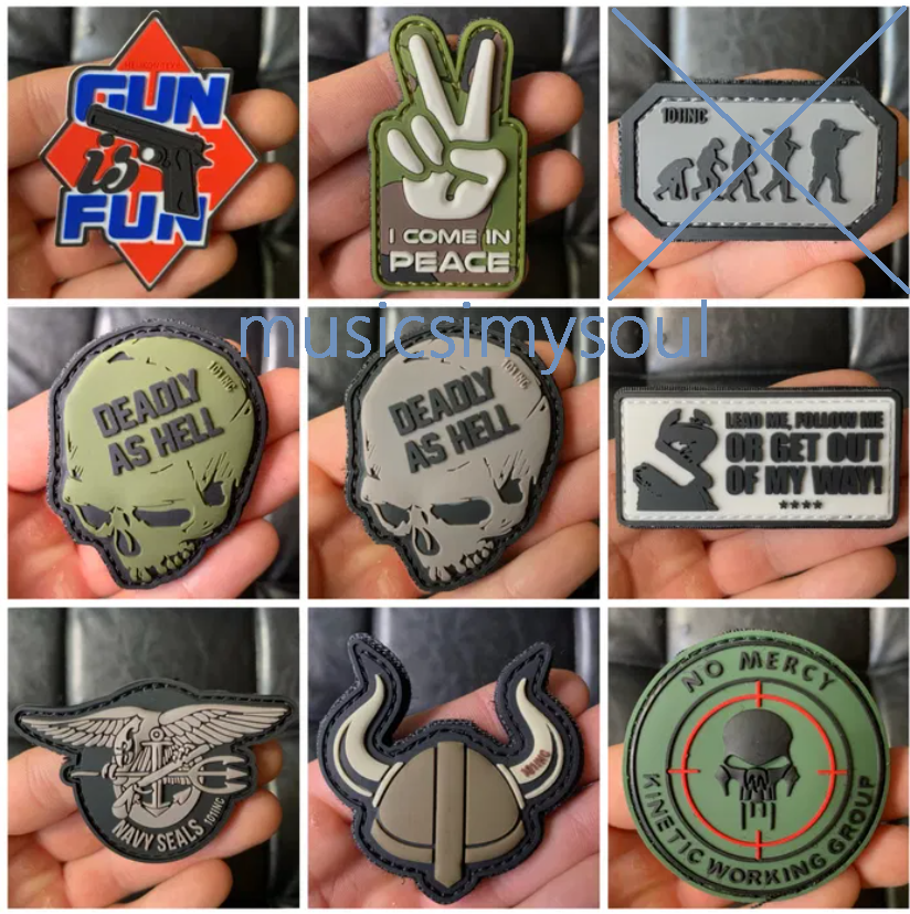 Lot of 8 - Ukraine patch 3D hook and loop closure tactical 101INC exclusive
