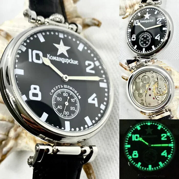 MOLNIJA Komandirskie Mechanical Watch Mens Soviet USSR Marriage Military Vintage