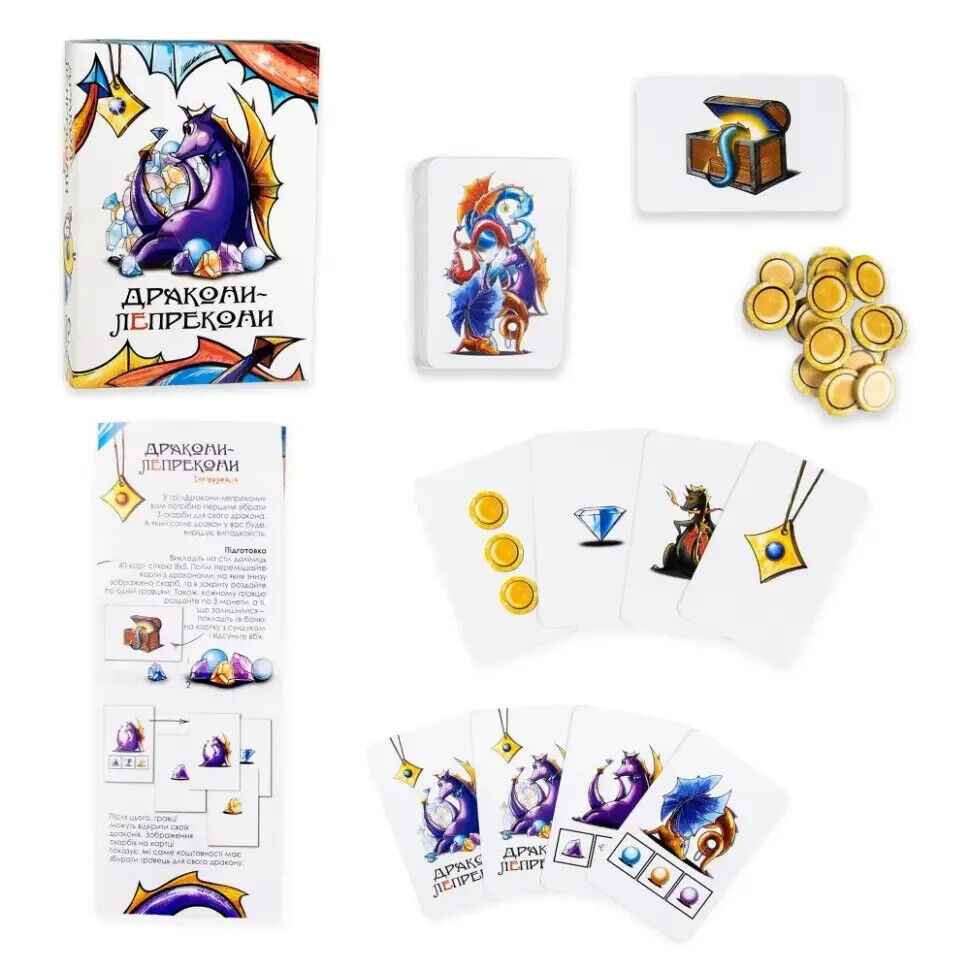 POPULAR KIDS BOARD GAME Dragon Leprech Настільна дитяча гра (Дракони-Лепрекони)