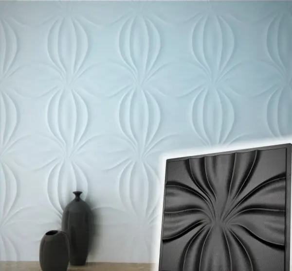 2pcs Panels Wall ABS Stone Art Plastic Mold Decor 3D Plaster Tile Form Design