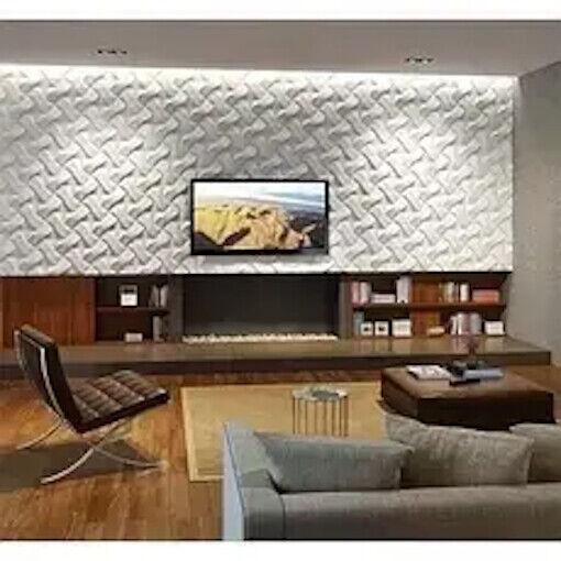 2pcs Panels Wall ABS Stone Art Plastic Mold Decor 3D Plaster Tile Form Design