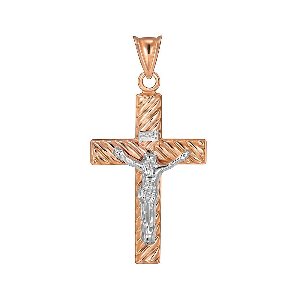 New Pendant Cross Orthodox Necklace Jewelry Gift Women Charm Solid 14k gold 585