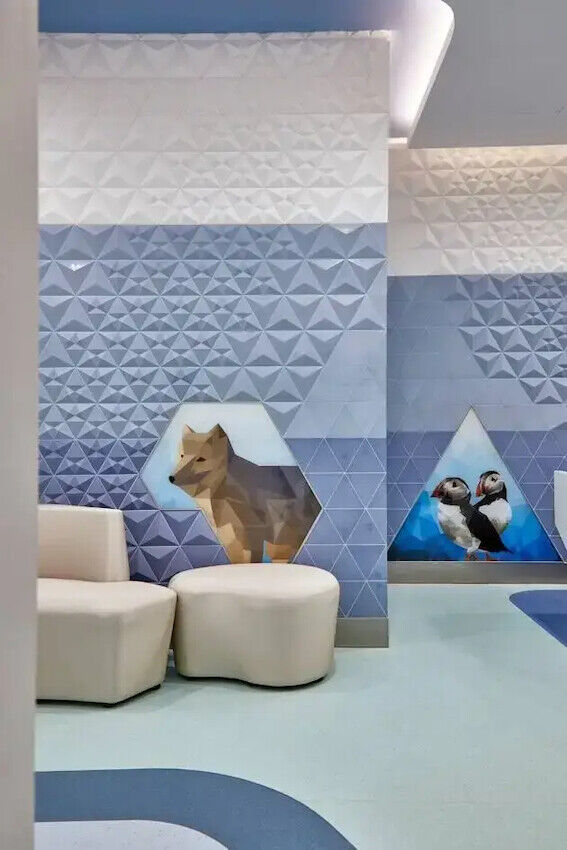 2pcs Panels Wall ABS Stone Art Plastic Mold Decor 3D Plaster Tile Form Design