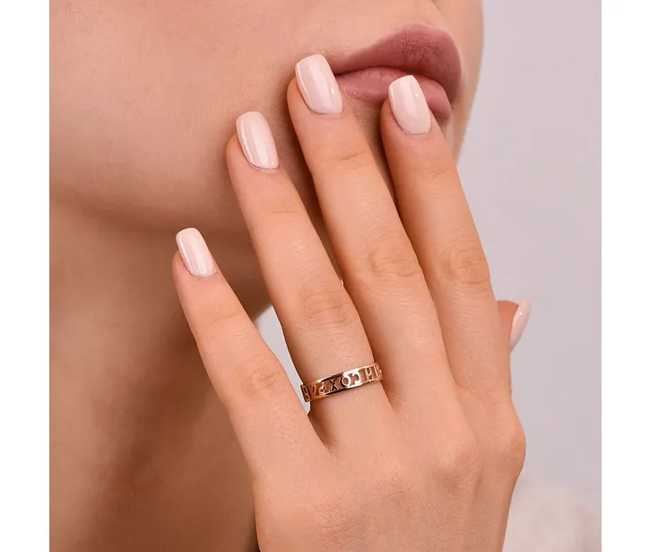 Ring Protective Спаси и сохрани Wedding Men Women Jewelry 14k gold (585)