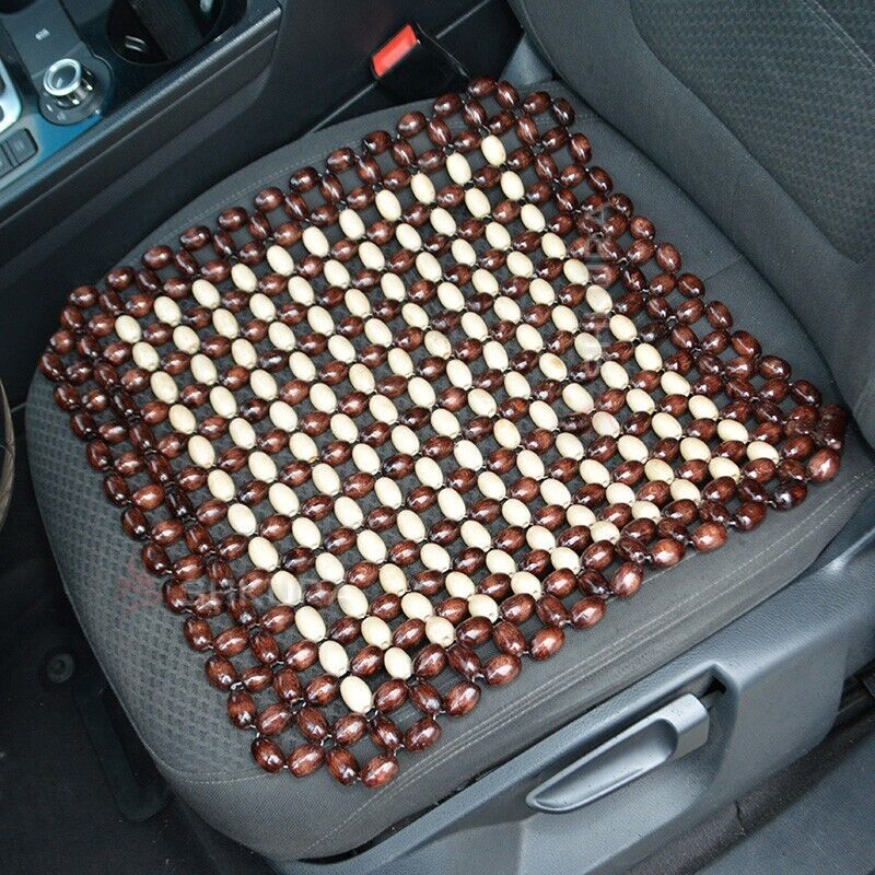 NEW Cushion Cover Therapy Wooden Beaded Massage Vehicle Car Seat Chair Rolling