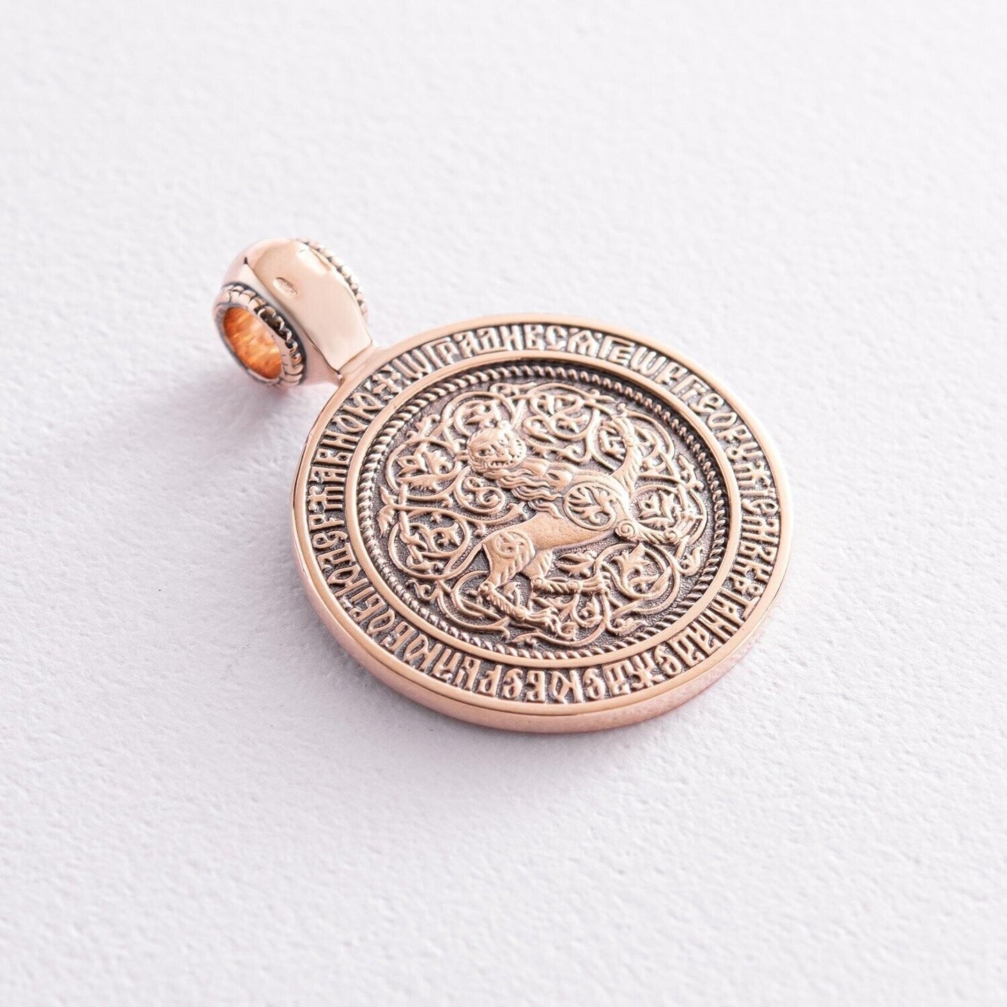 GOLD 10.65gr Pendant George the Victorious Necklace Jewelry Charm 14k gold (585)