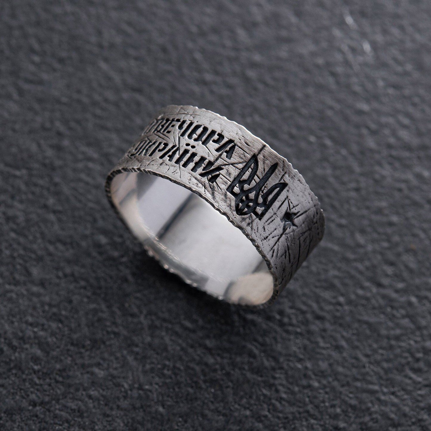 Silver 925 Ring - Ukrainian Good - Ukraine Tryzub Jewelry Charm Кольцо Sizes
