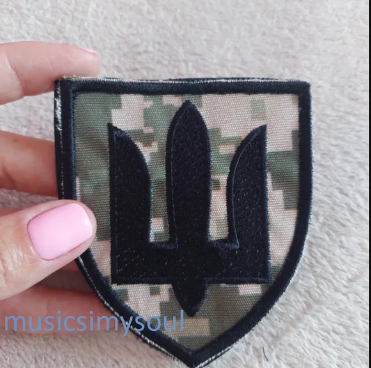 Ukraine Patch - Ukraine Chevron Trident Ukraine Trezub Трезубец military