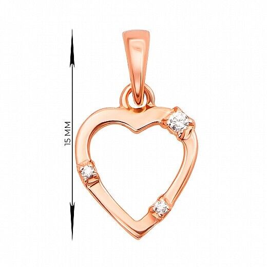 Pendant Ukrainian Heart Ukraine Necklace Jewelry Charm 14k gold (585)