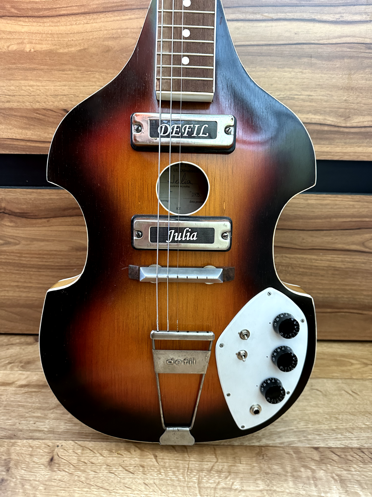 Defil Julia Electric Guitar 6 String Poland Vintage Rare 1975