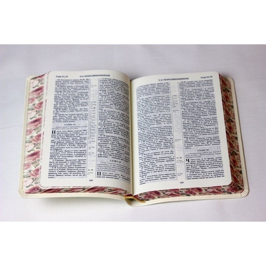 Russian Bible - БИБЛИЯ на русском языке Светлая Обложка 13.5 х 18.5 см Закладка
