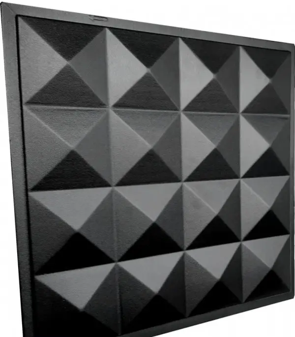 2pcs Panels Wall ABS Stone Art Plastic Mold Decor 3D Plaster Tile Form Design