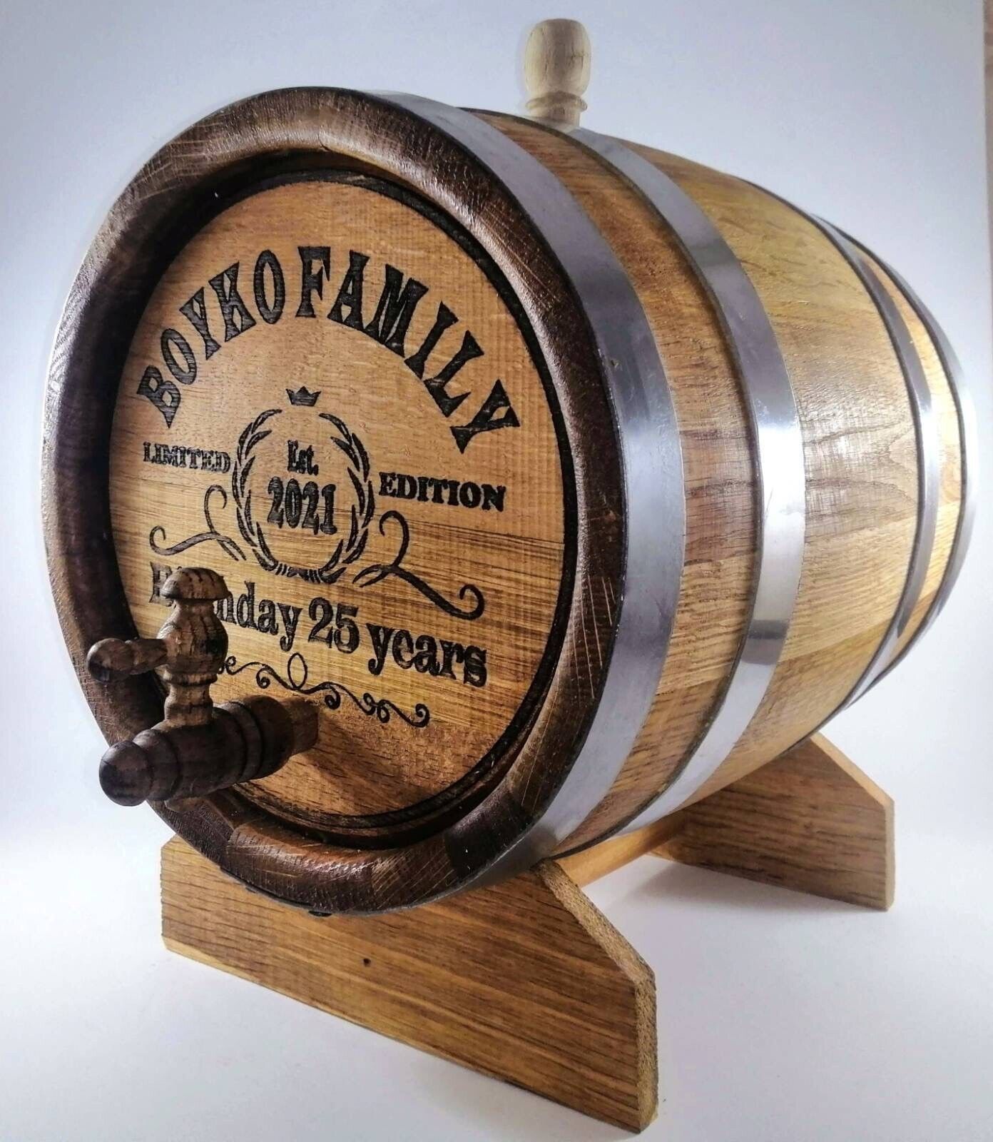2.64 Gallon/10L Oak Barrel Keg Brandy Wine Drinks Whisky Beer Sake Rum Bourbon