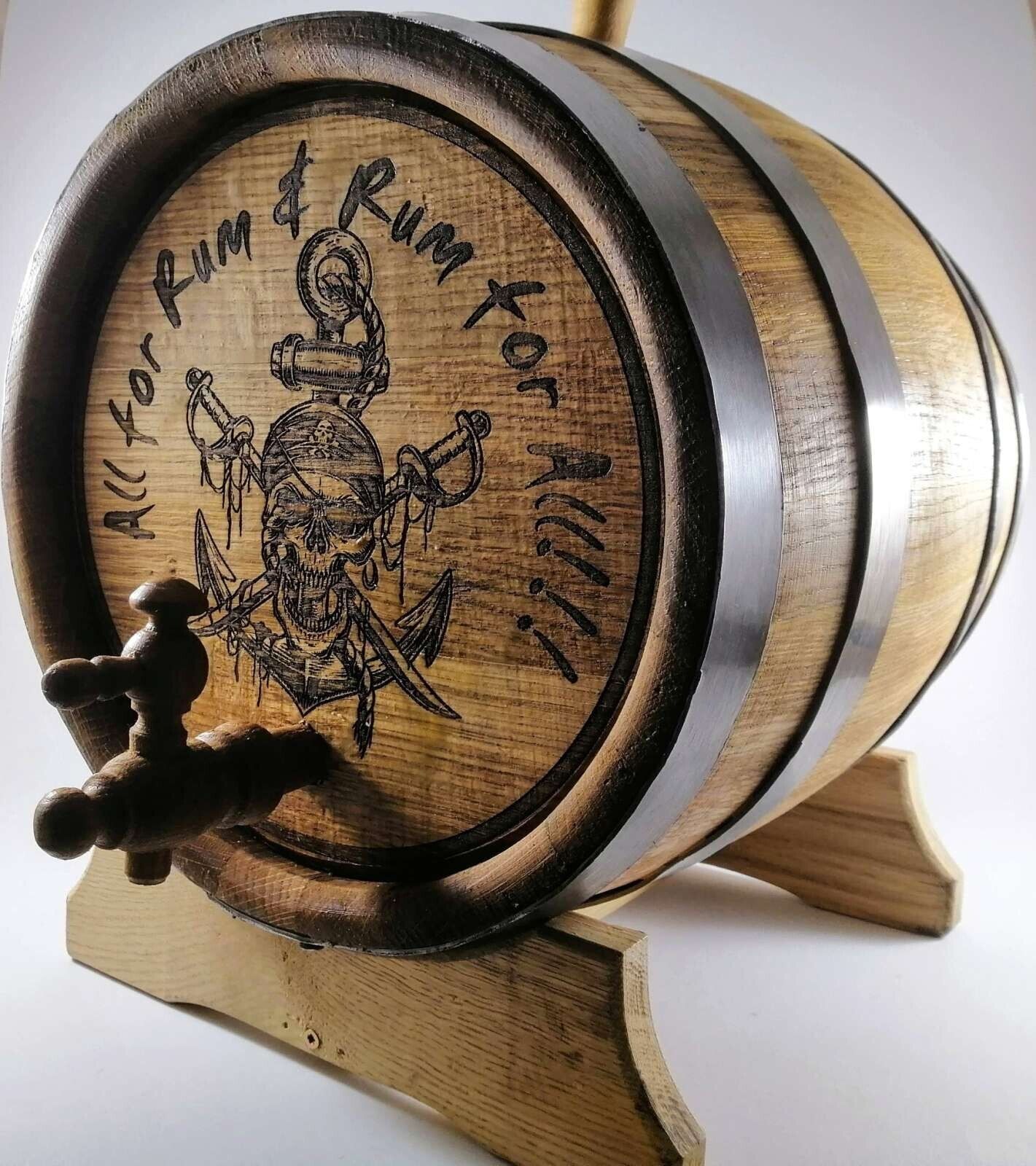 3.96 Gallon / 15L Oak Barrel Keg Brandy Wine Drinks Whisky Beer Sake Rum Bourbon