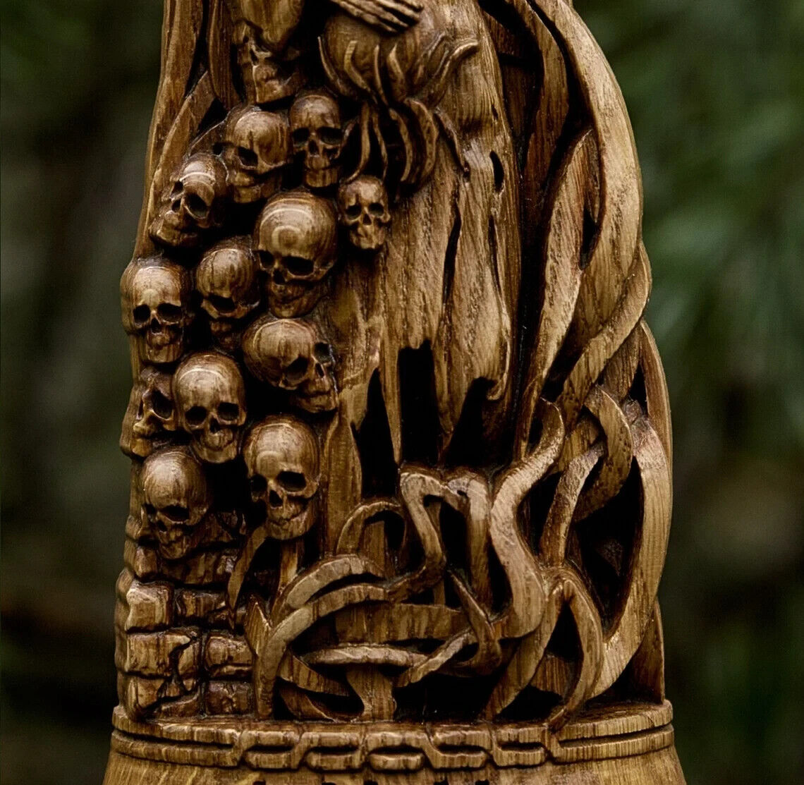 Hell Goddes Viking God Wooden Carved Statue Pagan Paganism Altar Sculpture New