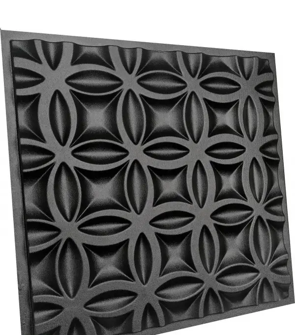 2pcs Panels Wall ABS Stone Art Plastic Mold Decor 3D Plaster Tile Form Design