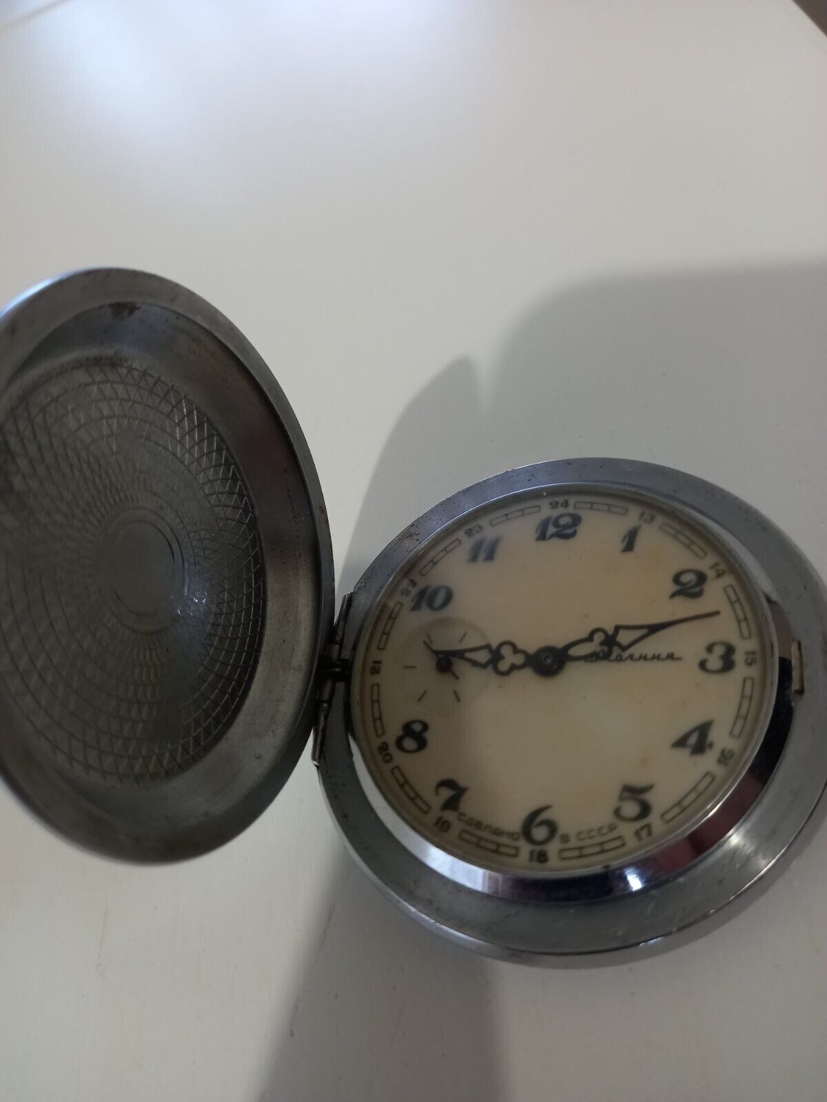 MOLNIJA USSR POCKET MENS WATCH MECHANIC SOVIET RUSSIAN FLEET 300 NAVY