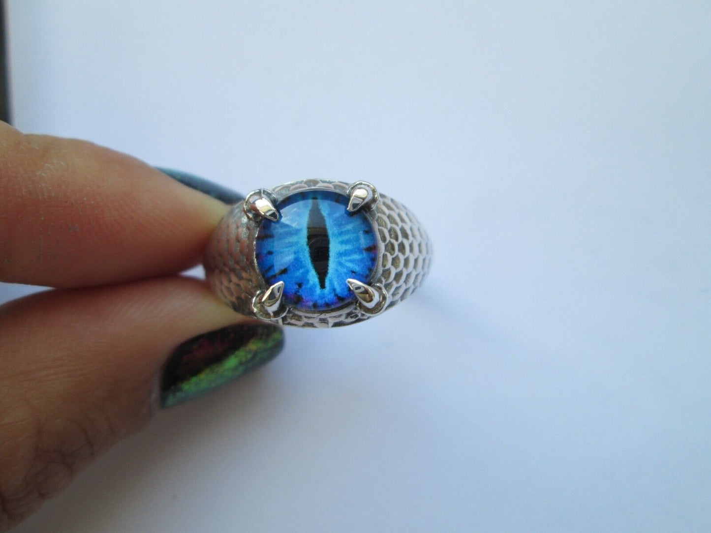 New Silver 925 Ring - Blue Eye - Jewelry Charm Women Haloween Gift All Size