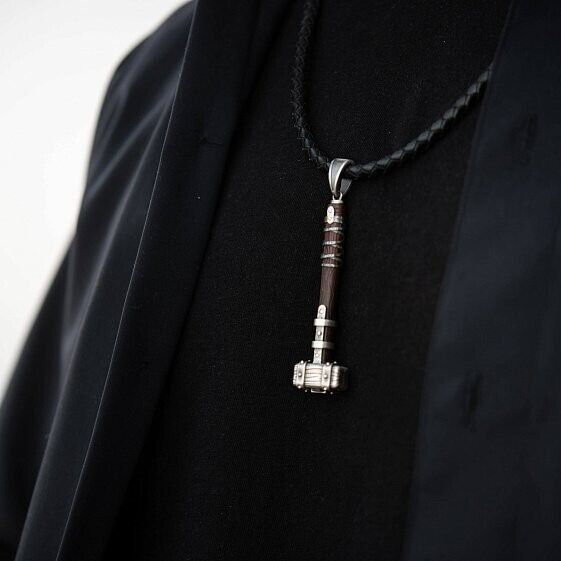 21.7gr Mjolnir Rune Tyr Thor Hammer Viking Norse Necklace Pendant Silver 925